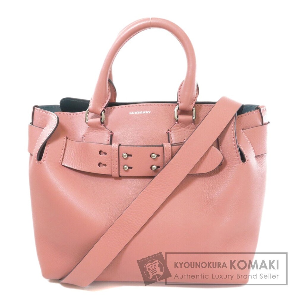 Burberry logo motif handbag calfskin